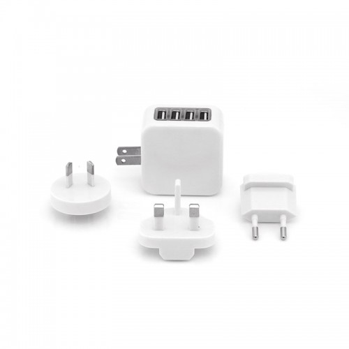 Zimtech Travel Adaptor With 4 USB Hub